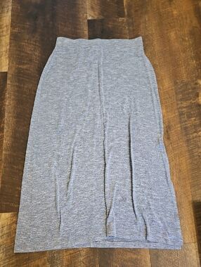 LOFT gray space-dye knit maxi skirt